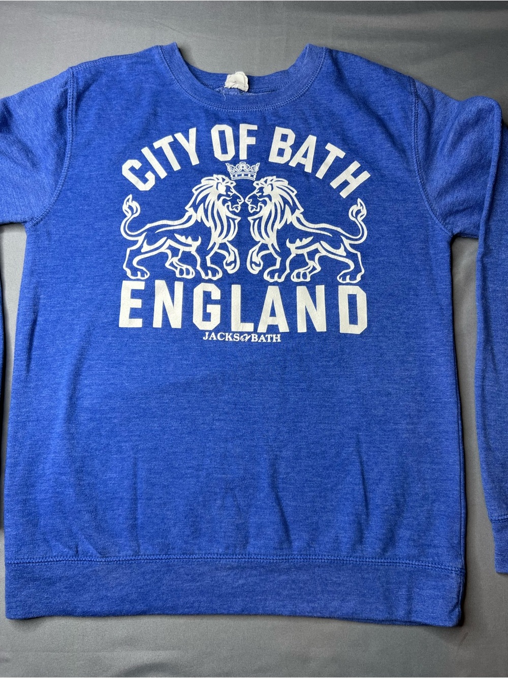 City of Bath England Graphic Sweatshirt – Just Hoods | Size Medium | Blue